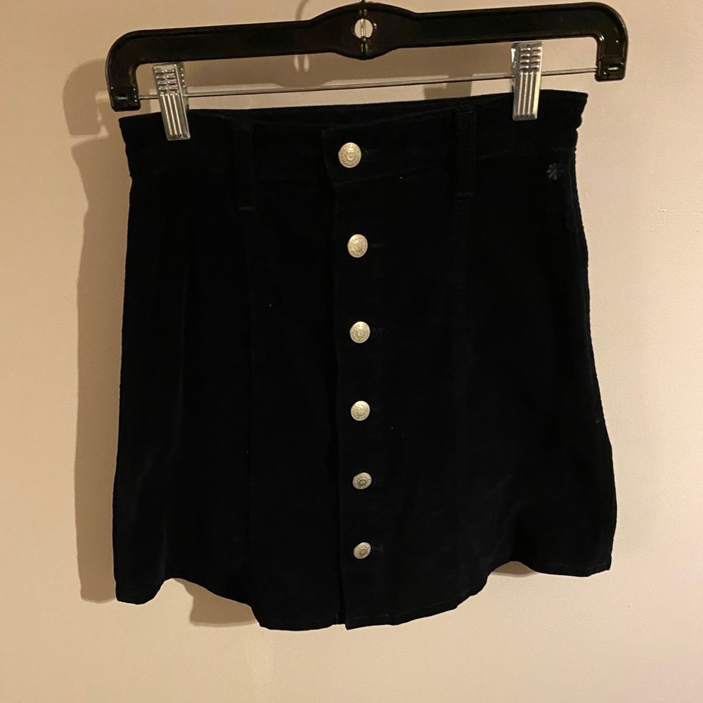 AG x Alexa Chung corduroy navy skirt